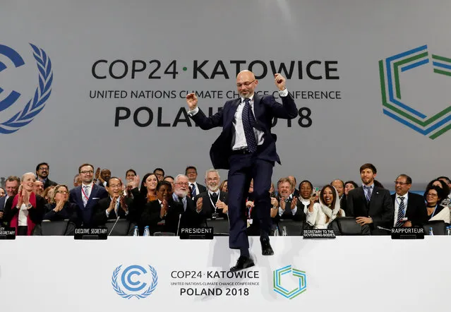 COP24 President Michal Kurtyka reacts during a final session of the COP24 U.N. Climate Change Conference 2018 in Katowice, Poland, December 15, 2018. (Photo by Kacper Pempel/Reuters)