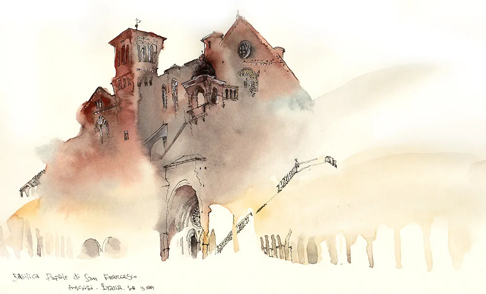 Architectural Watercolors by Sunga Park