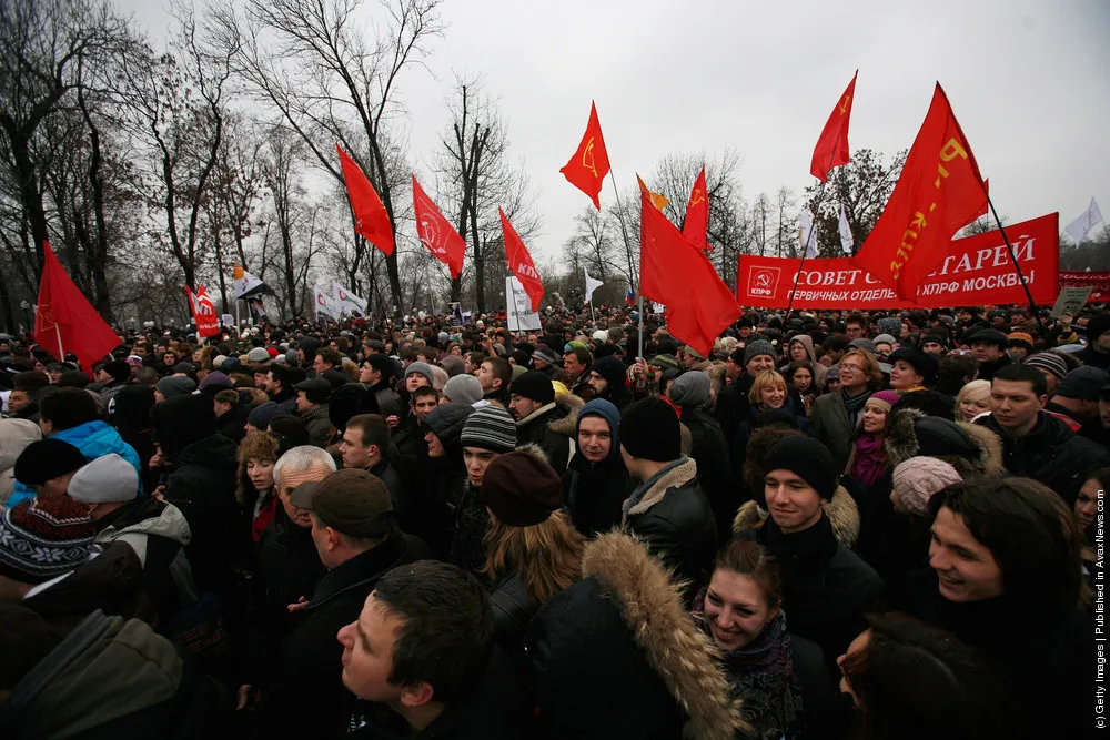 Opposition Protesters Take To The Streets Of Moscow