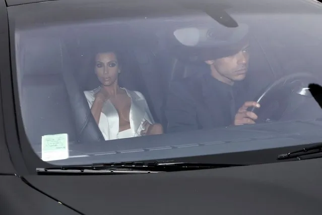 Kim Kardashian arrives for a party in Versailles, outside Paris, on May 23, 2014. (Photo by Thomas Samson/AFP Photo)