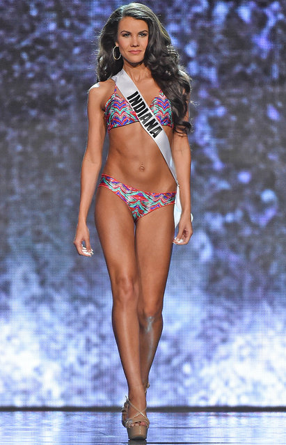 Miss Indiana USA Morgan Abel competes in the swimsuit competition during the 2016 Miss USA pageant preliminary competition at T-Mobile Arena on June 1, 2016 in Las Vegas, Nevada. (Photo by Ethan Miller/Getty Images)