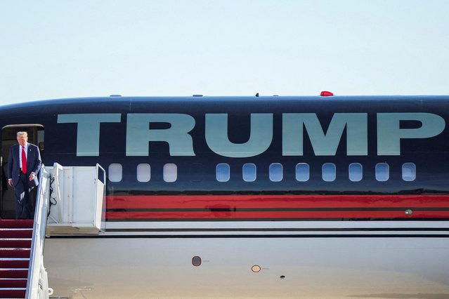 U.S. President-elect Donald Trump arrives prior to meeting with President Joe Biden and members of Congress in Washington, at Joint Base Andrews in Maryland, U.S., November 13, 2024. (Photo by Brian Snyder/Reuters)