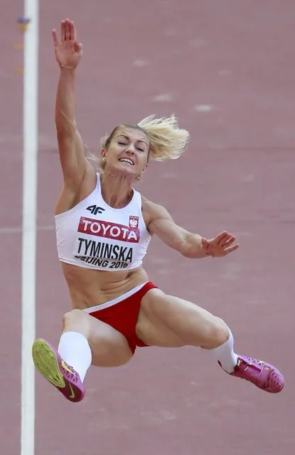 Karolina Tyminska of Poland competes in the long jump event of the women's heptathlon during the 15th IAAF World Championships at the National Stadium in Beijing, China, August 23, 2015. (Photo by Kim Kyung-Hoon/Reuters)