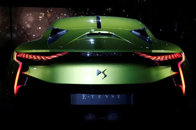 A DS electric E-Tense concept car is displayed on media day at the Paris auto show, in Paris, France, September 30, 2016. (Photo by Benoit Tessier/Reuters)