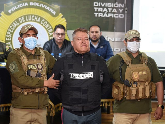 Bolivian General Juan Jose Zuniga is presented following his arrest by the authorities for a coup attempt in La Paz, Bolivia on June 27, 2024. (Photo by Claudia Morales/Reuters)