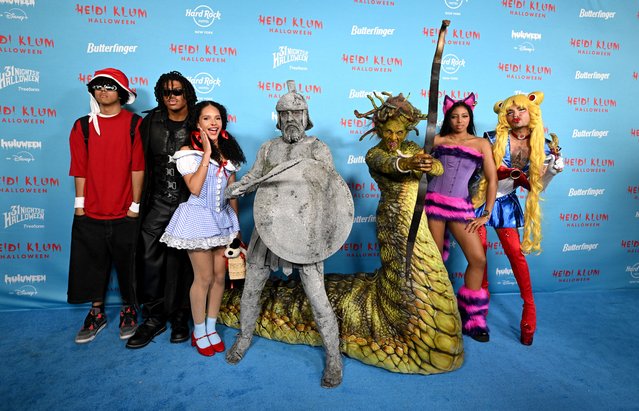(L-R) Johan Samuel, Henry Samuel, Kayla Betulius, Tom Kaulitz, Heidi Klum, Lou Samuel and Bill Kaulitz attend Heidi Klum's 24th Annual Halloween Party presented by Butterfinger and Huluween on Disney+ at Hard Rock Hotel New York on October 31, 2025 in New York City. (Photo by Noam Galai/Getty Images for Heidi Klum Halloween)