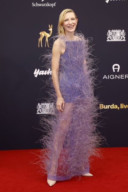 Australian actress Cate Blanchett arrives for the Bambi Award 2025 at Bavaria Studios on November 13, 2025 in Munich, Germany. (Photo by Franziska Krug/Getty Images)