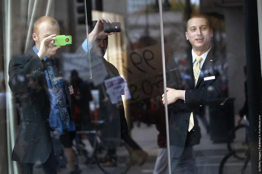Demonstrators In Denver Mark “Bank Transfer Day”