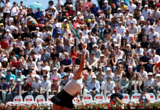Spain's Paula Badosa in action against Russia's Diana Shnaider at the Italian Open at Foro Italico in Rome, Italy on May 11, 2024. (Photo by Claudia Greco/Reuters)
