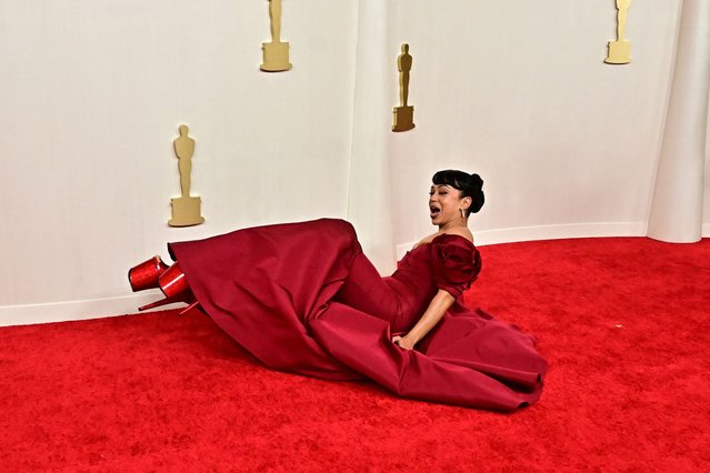 US actress Liza Koshy attends the 96th Annual Academy Awards at the Dolby Theatre in Hollywood, California on March 10, 2024. (Photo by Frederic J. Brown/AFP Photo)