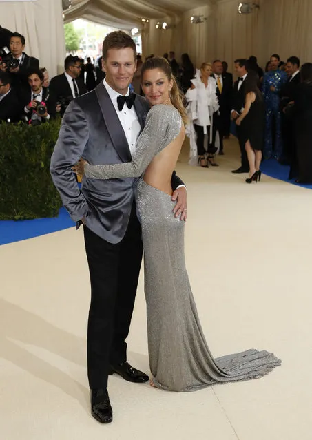 Gisele Bundchen and husband, New England Patriots NFL quarterback Tom Brady attend “Rei Kawakubo/Comme des Garcons: Art Of The In-Between” Costume Institute Gala – Arrivals at Metropolitan Museum of Art on May 1, 2017 in New York City. (Photo by Lucas Jackson/Reuters)