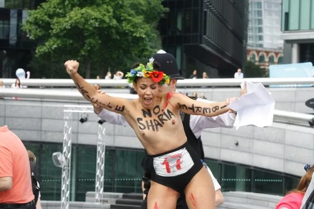 FEMEN Protests Bloodthirsty Islamist Regimes at the London 2012 Olympic Games