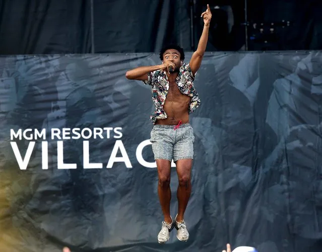 Actor/rapper Donald Glover (aka Childish Gambino) performs onstage during the 2014 iHeartRadio Music Festival Village on September 20, 2014 in Las Vegas, Nevada. (Photo by Rich Polk/Getty Images for Clear Channel)