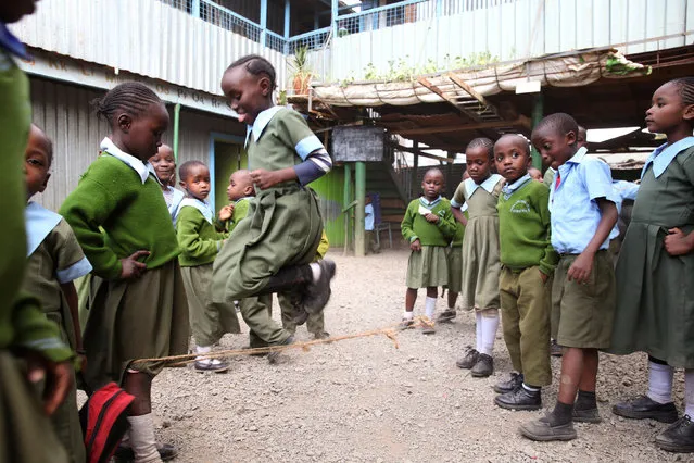 Children play at the Egesa Children's Centre in Nairobi, Kenya, October 3, 2016. (Photo by Katy Migiro/Reuters)