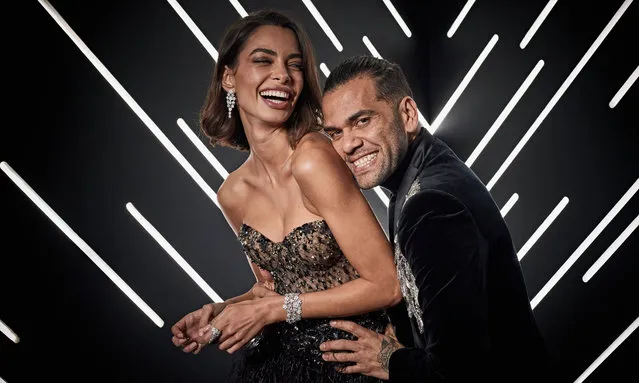 Dani Alves of Paris Saint-Germain and Joana Sanz are pictured inside the photo booth prior to The Best FIFA Football Awards at Royal Festival Hall on September 24, 2018 in London, England. (Photo by Michael Regan – FIFA/FIFA via Getty Images)