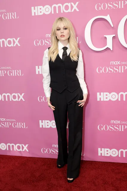 American actress Emily Alyn Lind attends the “Gossip Girl” New York Premiere at Spring Studios on June 30, 2021 in New York City. (Photo by Michael Loccisano/Getty Images)