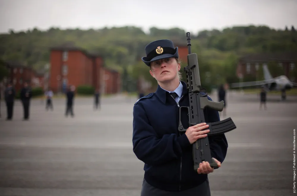 RAF Route Liners Practice Ahead Of The Royal Wedding