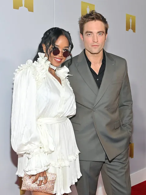 (L-R) Co-Chairs for Academy Museum of Motion Pictures Opening Party H.E.R. and Robert Pattinson attend the Academy Museum of Motion Pictures and Vanity Fair Premiere party at Academy Museum of Motion Pictures on September 29, 2021 in Los Angeles, California. (Photo by Stefanie Keenan/Getty Images for Academy Museum of Motion Pictures)