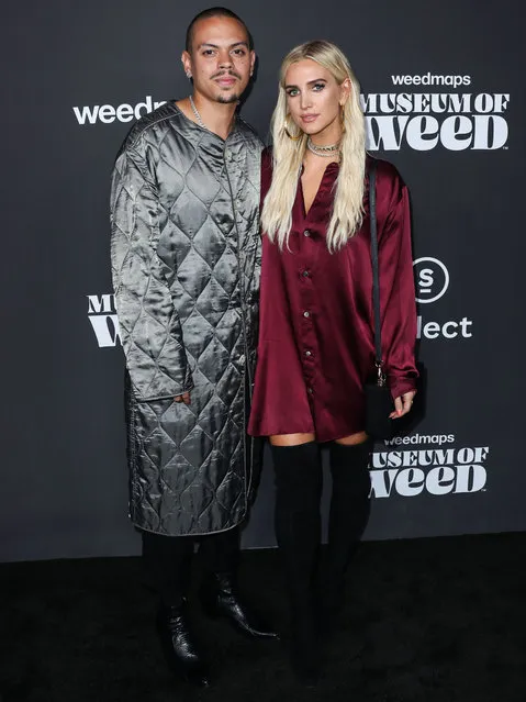Evan Ross and Ashlee Simpson Ross attend Weedmaps Museum Of Weed exclusive preview event on August 01, 2019 in Los Angeles, California. (Photo by Xavier Collin/Image Press Agency/Splash News and Pictures)