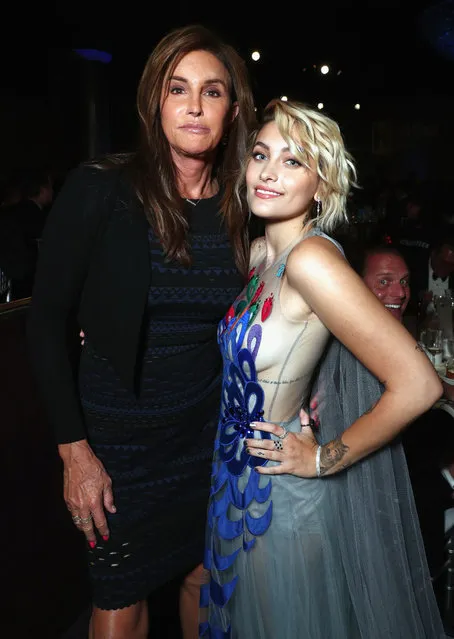 TV personality Caitlyn Jenner (L) and Paris Jackson attend the 28th Annual GLAAD Media Awards in LA at The Beverly Hilton Hotel on April 1, 2017 in Beverly Hills, California. (Photo by Todd Williamson/Getty Images for GLAAD)