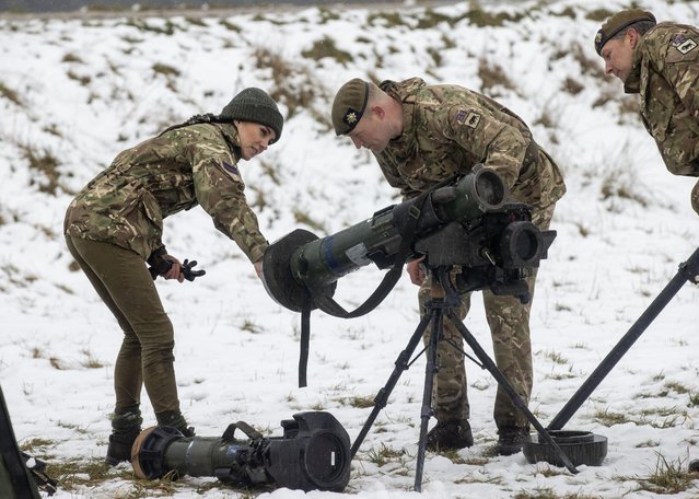 Catherine, Princess of Wales meets personnel on exercise during her visit to the Irish Guards on Salisbury Plain, on March 8, 2023 in Salisbury, England. The Princess of Wales visited the 1st Battalion Irish Guards for the first time since becoming Colonel to learn about work on the Salisbury Plain Training Area. (Photo by Steve Reigate/Daily Express)