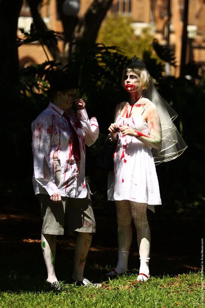 Zombies Walk Sydney City Streets