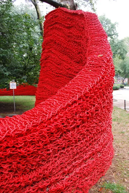 Red, Yellow, and Blue – A Cool Art Installation in Madison Square Park