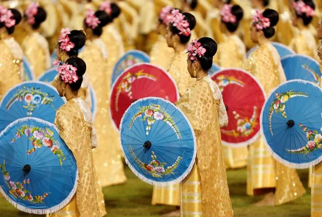 Dancers perform during the Holy Mass at the National Stadium in Bangkok, Thailand, November 21, 2019. (Photo by Soe Zeya Tun/Reuters)