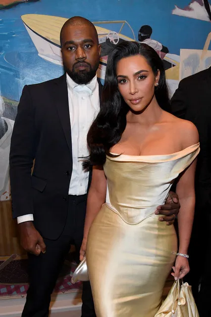 (L-R) Kanye West and Kim Kardashian West attend Sean Combs 50th Birthday Bash presented by Ciroc Vodka on December 14, 2019 in Los Angeles, California. (Photo by Kevin Mazur/Getty Images for Sean Combs)
