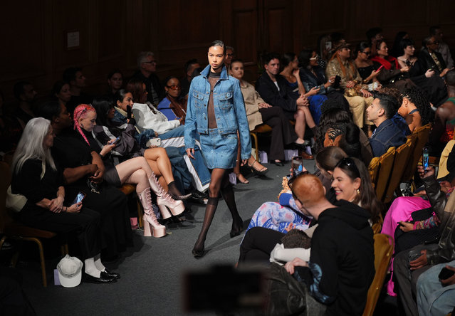 Models on the catwalk during the Ahluwalia show at Church House in Westminster, London, during London Fashion Week on Saturday, September 14, 2024. (Photo by Yui Mok/PA Images via Getty Images)