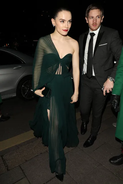 Daisy Ridley attends the Vogue x Tiffany Fashion & Film after party for the EE British Academy Film Awards 2020 at Annabel's on February 02, 2020 in London, England. (Photo by Neil Mockford/GC Images)