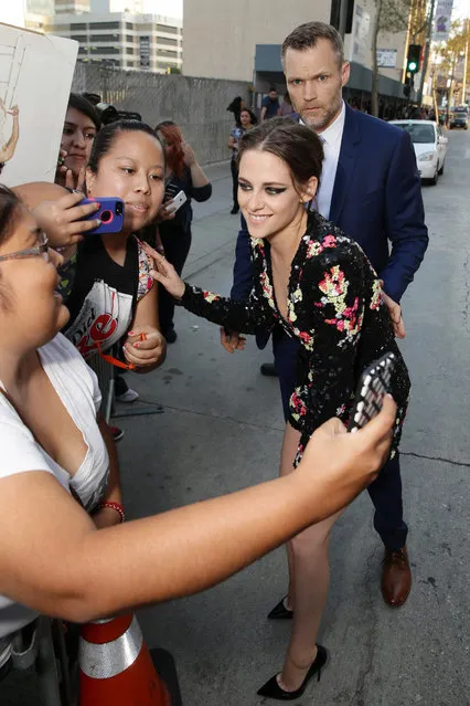 Kristen Stewart seen at The World Premiere of Lionsgate's “American Ultra” at Ace Hotel on Tuesday, August 18, 2015, in Los Angeles, CA. (Photo by Eric Charbonneau/Invision for Lionsgate/AP Images)