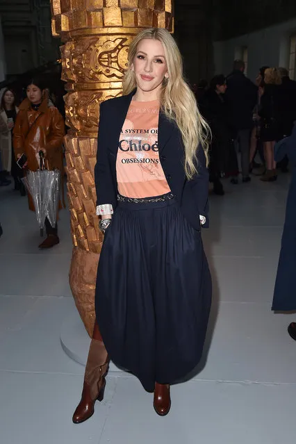 Ellie Goulding attends the Chloe show as part of the Paris Fashion Week Womenswear Fall/Winter 2020/2021 on February 27, 2020 in Paris, France. (Photo by Dominique Charriau/WireImage)
