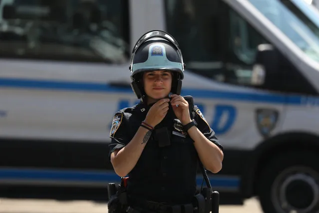 On June 29, 2020, a level four mobilization drill was called which required every precinct, including auxilliary, transit and housing to send 8 officers and 1 sergeant to Randall's Island in NYC, NY. (Photo by James Messerschmidt/The New York Post)