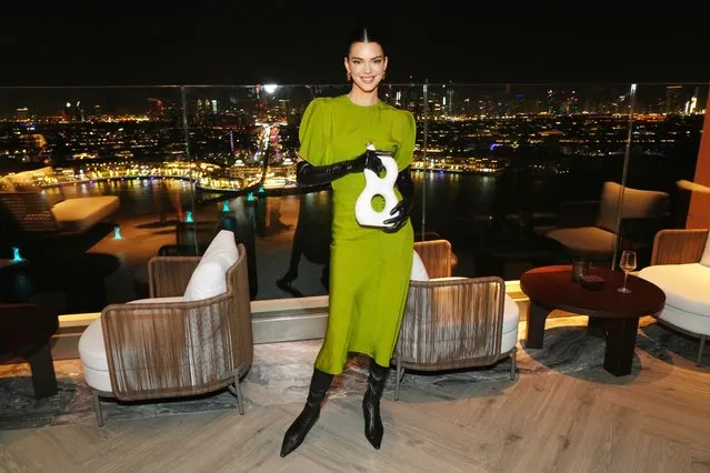 American model, media personality and socialite Kendall Jenner attends the star-studded Sake Ceremony hosted by Nobu Matsuhisa and Meir Teper to inaugurate the Grand Opening of Nobu Dubai, at Atlantis The Palm on January 20, 2023 in Dubai, United Arab Emirates.  (Photo by Kevin Mazur/Getty Images for Atlantis The Royal)