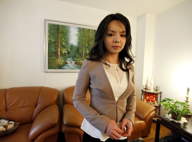 Miss World Canada Anastasia Lin poses before an interview at her home in Toronto, Ontario November 10, 2015. Canada's China-born Miss World contestant said on Tuesday her visa to travel to the beauty pageant at a Chinese resort has been delayed and her father has been harassed by Chinese officials because she has spoken out about human rights abuses in the communist country. (Photo by Chris Helgren/Reuters)