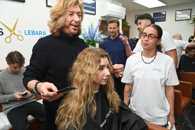 Nicky Clarke and Summer Fox attend the launch of value mobile provider Lebara's pop-up salon with legendary hairdresser Nicky Clarke on Budget Day, proving not all cuts mean compromise, on November 26, 2025 in London, England. (Photo by Dave Benett/Getty Images for Lebara Mobile)