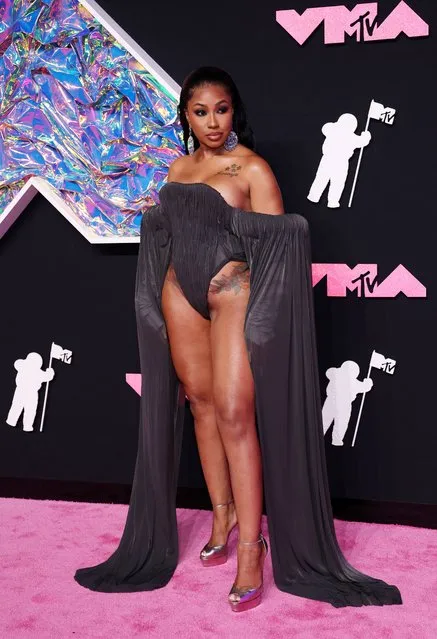 Rapper Yung Miami attends the 2023 MTV Video Music Awards at the Prudential Center in Newark, New Jersey, U.S., September 12, 2023. (Photo by Andrew Kelly/Reuters)