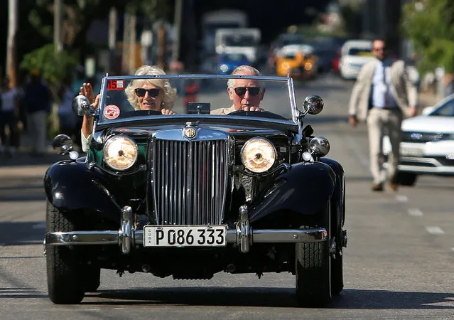 Britain's Prince Charles and Camilla, Duchess of Cornwall arrive at a British Classic Car event in Havana, Cuba, March 26, 2019. (Photo by Fernando Medina/Reuters)