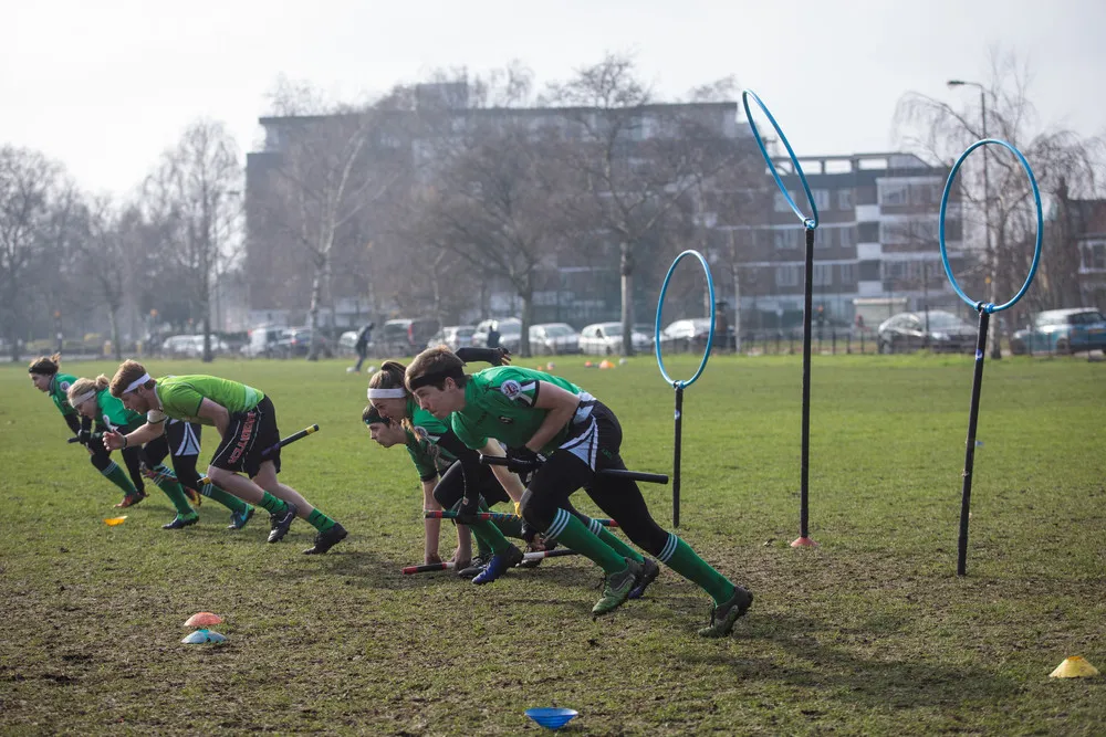 Muggles play Quidditch