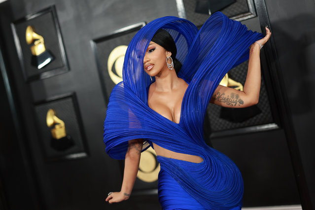 American rapper Cardi B attends the 65th GRAMMY Awards on February 05, 2023 in Los Angeles, California. (Photo by Matt Winkelmeyer/Getty Images for The Recording Academy)
