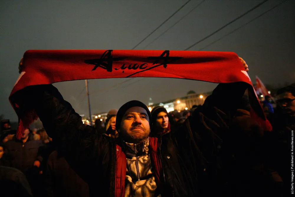 Opposition Protesters Take To The Streets Of Moscow