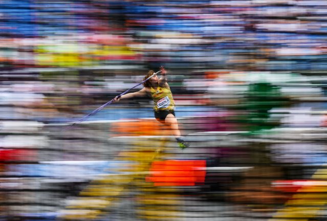 Jana Marie Lowka of Team Germany competes in the Women's Javelin Throw Qualification on day four of the 26th European Athletics Championships - Rome 2024 at Stadio Olimpico on June 10, 2024 in Rome, Italy. (Photo by Matthias Hangst/Getty Images)