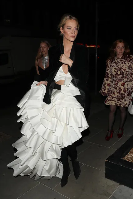 English model, socialite and actress Poppy Delevingne is seen attending the Perfect Magazine Party at The Standard Hotel during London Fashion Week February 2022 on February 21, 2022 in London, England. (Photo by Neil Mockford/Ricky Vigil M./GC Images)