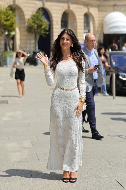 American actress and model Camila Morrone is seen arriving at Hôtel Ritz during the Haute Couture Fall/Winter 2024/25 as part of Paris Fashion Week on June 25, 2024 in Paris, France. (Photo by Jacopo Raule/Getty Images)