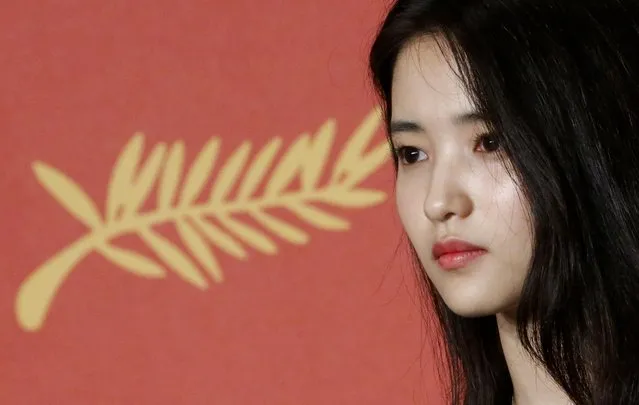 Cast member Kim Tae-ri attends a news conference for the film “The Handmaiden” (Agassi or Mademoiselle) in competition at the 69th Cannes Film Festival in Cannes, France, May 14, 2016. (Photo by Jean-Paul Pelissier/Reuters)