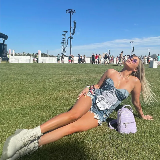 American actress, television personality and model Ariana Madix wears NMB at Coachella 2022 in the second decade of April 2022. (Photo by Ariana Madix/Instagram)