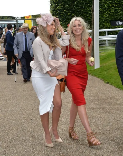 Racegoers attend day 3 “Ladies Day” of the Qatar Goodwood Festival on August 3, 2017 in Chichester, England. (Photo by Hugh Routledge/BPI/Shutterstock/Rex Features)