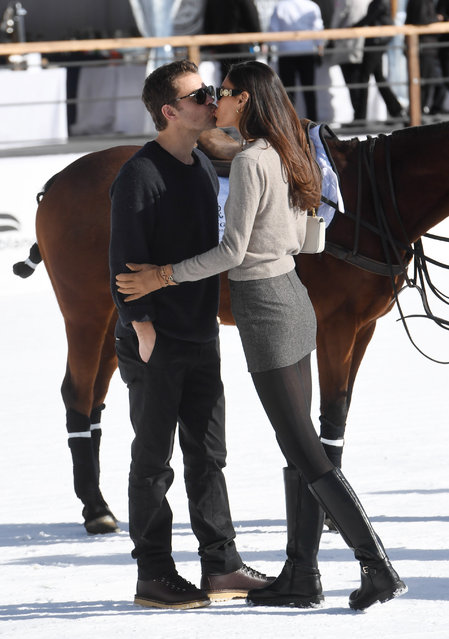 American actor Paul Wesley and girlfriend Natalie Kuckenburg share a kiss on the snow in Aspen, Colorado on December 19, 2024. The Vampire Diaries alum and the Brazilian/German model cozied up to watch Snow Polo. The sighting comes as Wesley's ex wife, Ines De Ramon continues her high profile romance with Brad Pitt. (Photo by The Image Direct)