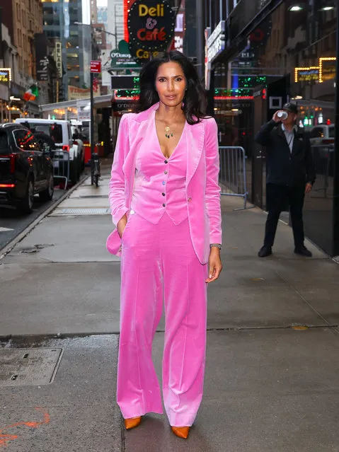 Indian-American author Padma Lakshmi is seen arriving at 'Good Morning America' TV Show on August 15, 2023 in New York City. (Photo by Jason Howard/Bauer-Griffin/GC Images)